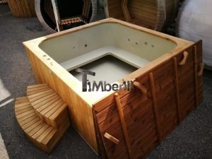 Badestamp i plast firkantet jacuzzi TimberIN 7