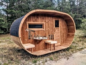 Utomhus tunna bastu ovala design (34)