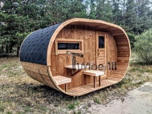 Utomhus tunna bastu ovala design (37)