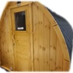 LAGERMODEL Utomhus bastu vedeldad eller elektrisk Iglu med panoramaglas (1)