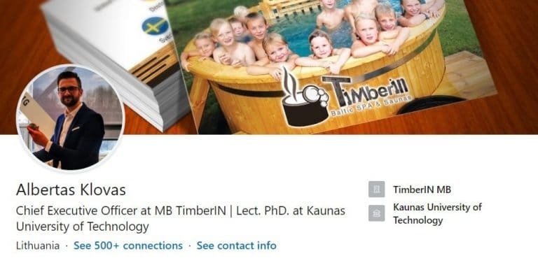 Dr. Albertas Klovas från TimberIN